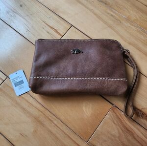 Brown Leather Wristlet